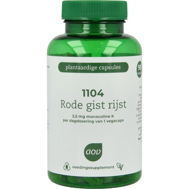 AOV 1104 Rode gist rijst extra (90 Vegetarische capsules)