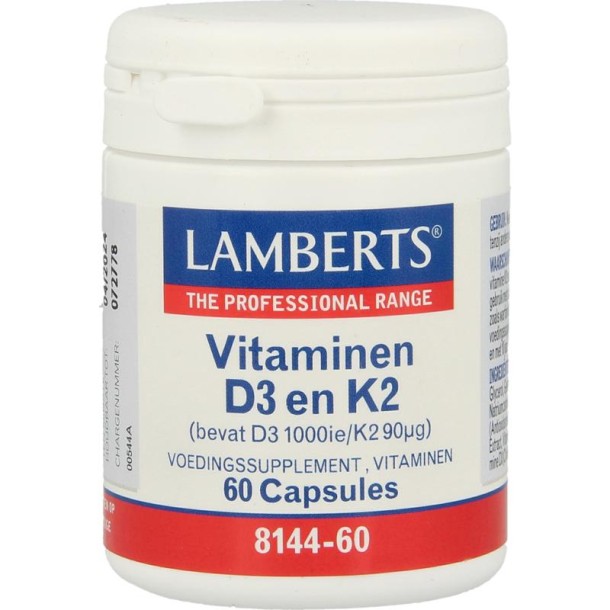 Lamberts Vitamine D3 1000IE en K2 90mcg (60 Capsules)