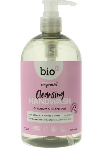 Bio-D Handzeep vloeibaar geranium & grapefruit (500 Milliliter)