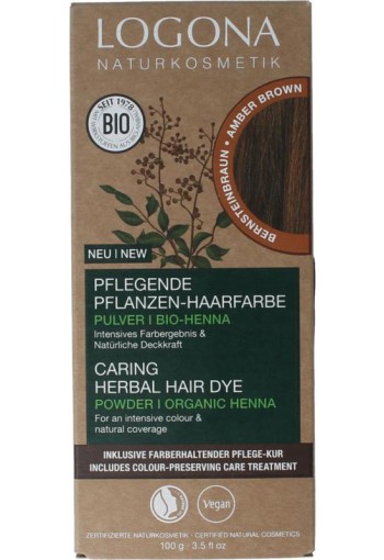 Logona Haarkleur amber bruin (100 Gram)