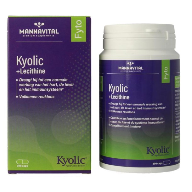 Mannavital Kyolic + lecithine (200 Capsules)
