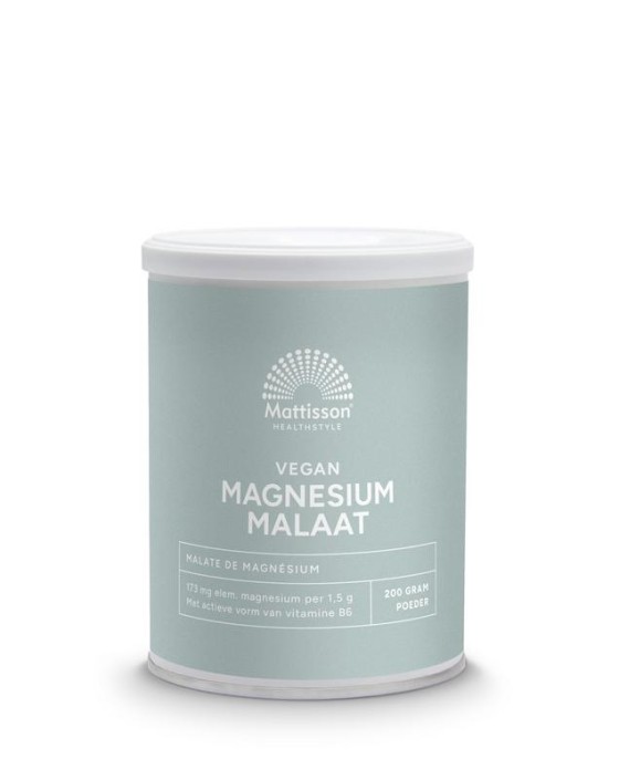 Mattisson Magnesium malaat met actieve vorm vit. b6 (200 Gram)