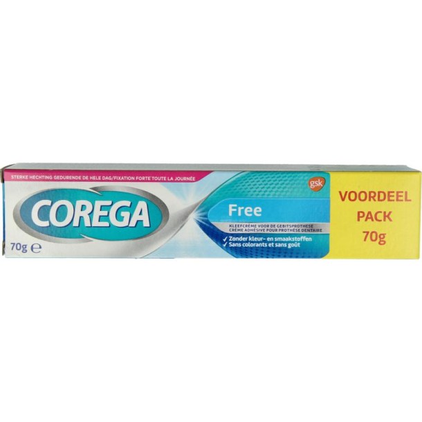 Corega Free kleefcreme voor het kunstgebit (70 Gram)