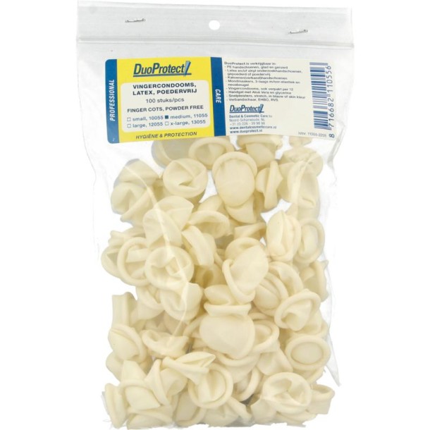 Duoprotect Vingercondoom maat M (100 Stuks)
