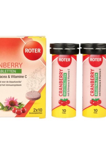 Roter Cranberry vitamine C & echinacea duopack (20 Bruistabletten)
