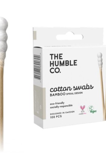 The Humble Co Wattenstaafjes spiraal - wit (100 Stuks)
