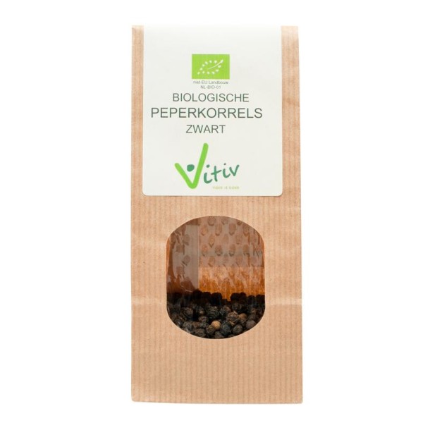 Vitiv Peperkorrels zwart bio (1 Kilogram)