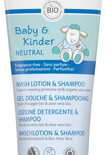 Lavera Baby en kinder sensitiv wash & shampoo EN-FR-IT-DE (200 Milliliter)