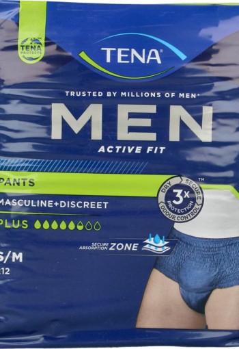 Tena Men active fit pants plus S/M (12 Stuks)