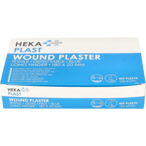 Hekaplast Vingerpleister detectable 180 x 20 haccp (100 Stuks)
