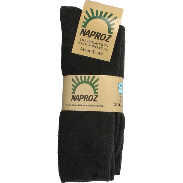 Naproz Thermo sokken zwart maat 47-49 (3 Paar)