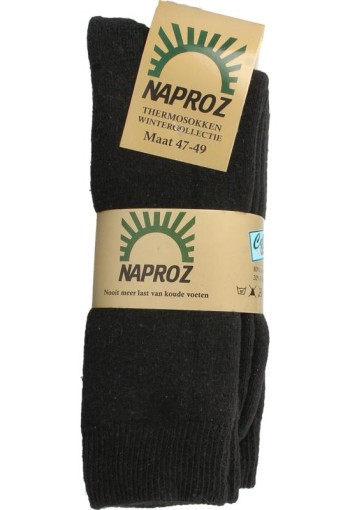 Naproz Thermo sokken zwart maat 47-49 (3 Paar)