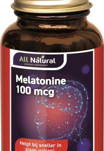 All Natural Melatonine 100mcg (500 Tabletten)