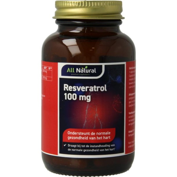 All Natural Resveratrol 100mg (60 Capsules)