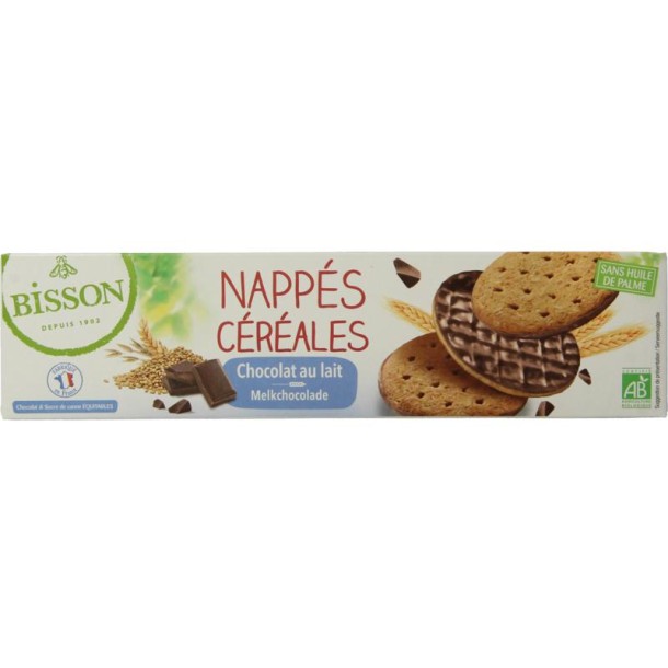 Bisson Melk chocolade frosted granenkoekjes bio (140 Gram)