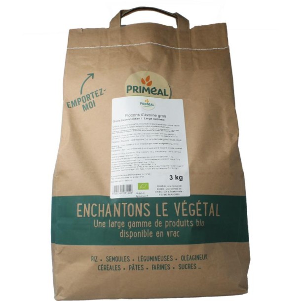 Primeal Grote havervlokken bio (3 Kilogram)