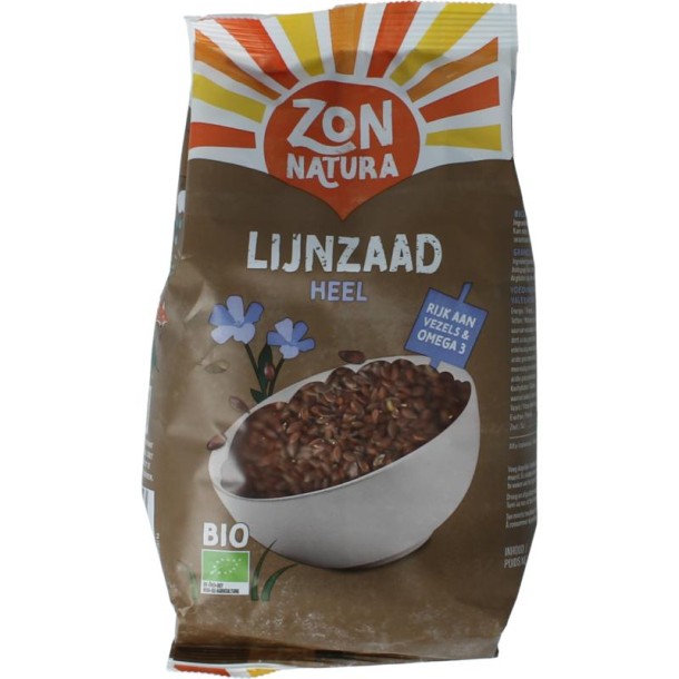 Zonnatura Lijnzaad heel bio (400 Gram)