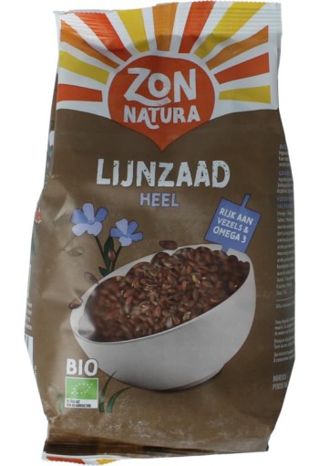 Zonnatura Lijnzaad heel bio (400 Gram)