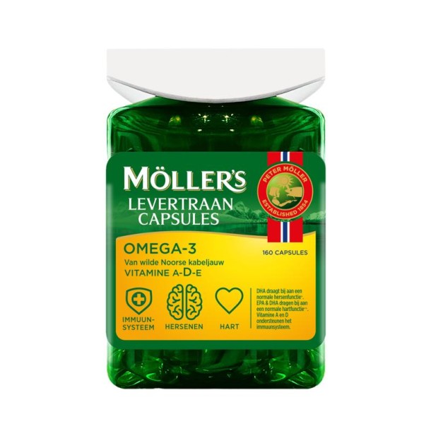 Mollers Omega-3 levertraancapsules (160 Capsules)