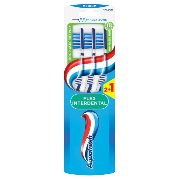 Aquafresh Tandenborstel flex interdental medium (3 Stuks)