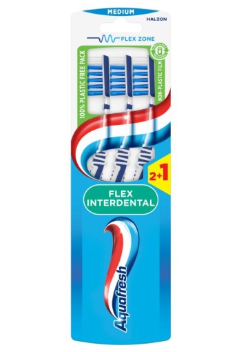 Aquafresh Tandenborstel flex interdental medium (3 Stuks)