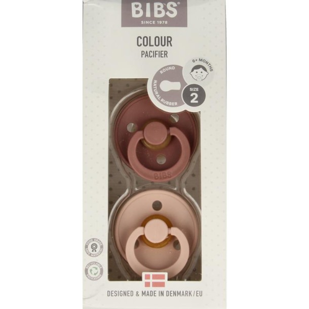 Bibs Fopspeen maat 2 woodchuck/blush 2 pack (2 Stuks)