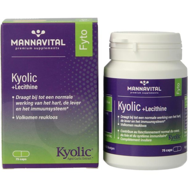 Mannavital Kyolic + lecithine (75 Capsules)
