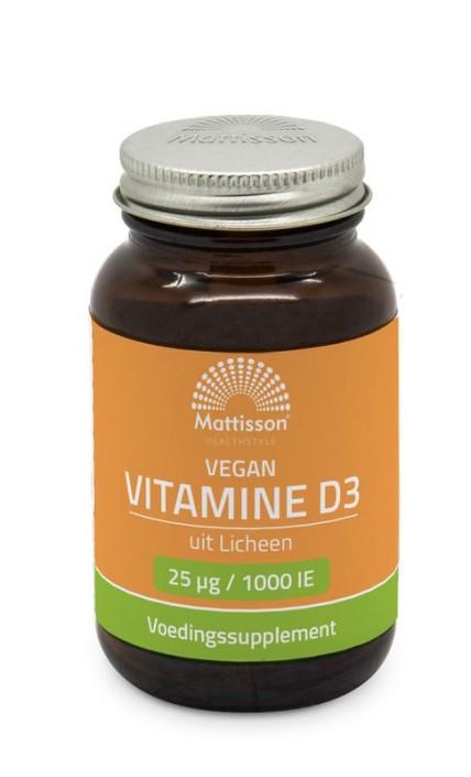 Mattisson Vegan vitamine D3 25mcg/1000IE (120 Vegetarische capsules)