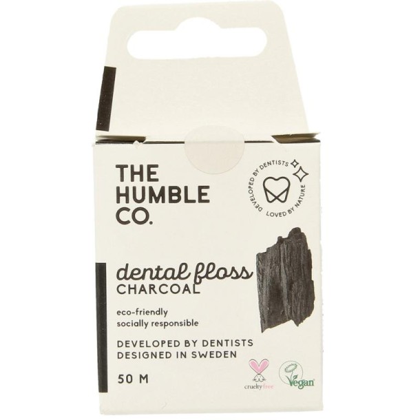 The Humble Co Dental floss charcoal (1 Stuks)