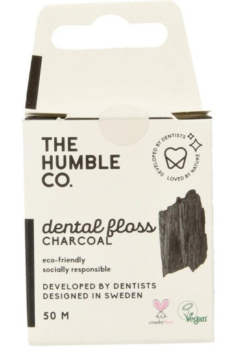 The Humble Co Dental floss charcoal (1 Stuks)