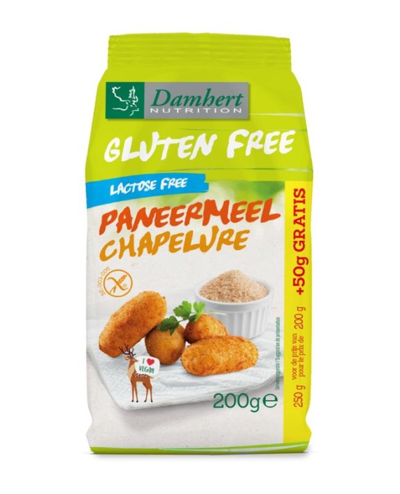 Damhert Paneermeel glutenvrij +50 gram gratis (200 Gram)