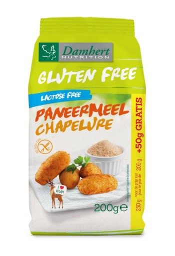 Damhert Paneermeel glutenvrij +50 gram gratis (200 Gram)