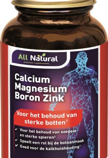 All Natural Calcium magnesium boron zink (90 Tabletten)