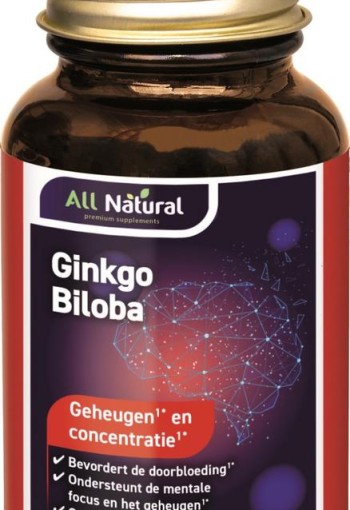All Natural Ginkgo biloba (60 Capsules)