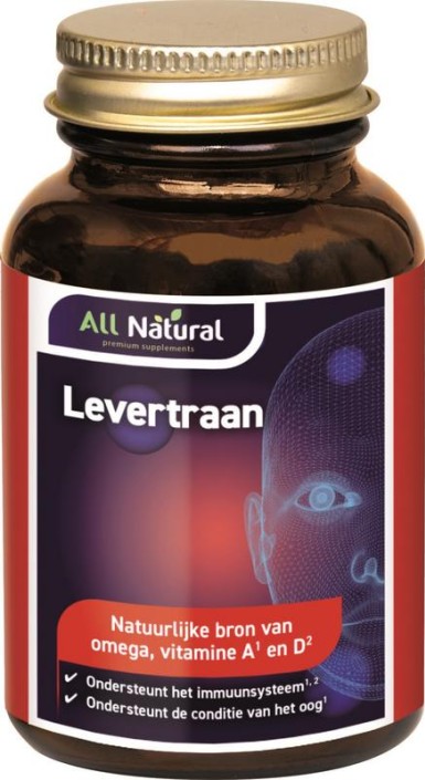 All Natural Levertraan vitamine a & d (100 Capsules)
