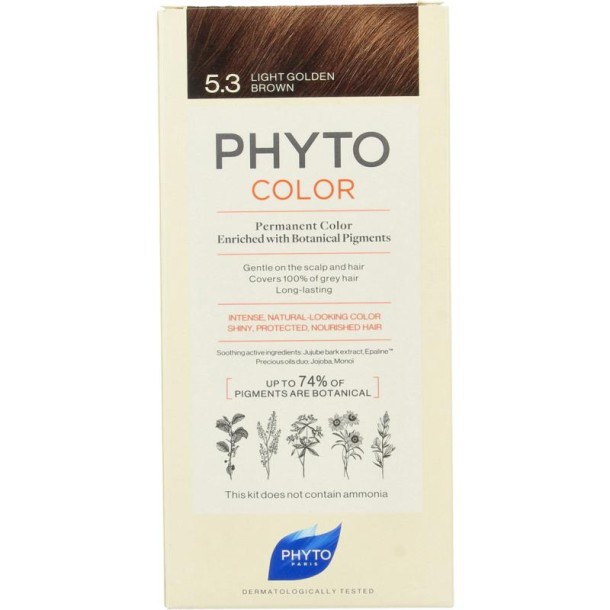 Phyto Paris Phytocolor chatain clair dore 5.3 (1 Stuks)