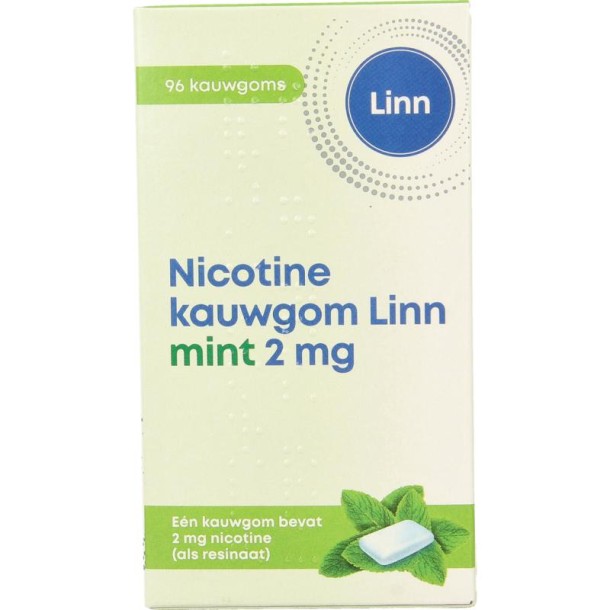 Linn Nicotine kauwgom 2mg mint (96 Stuks)
