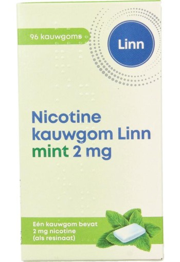 Linn Nicotine kauwgom 2mg mint (96 Stuks)