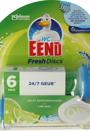 WC Eend Fresh disk houder lime (36 Milliliter)