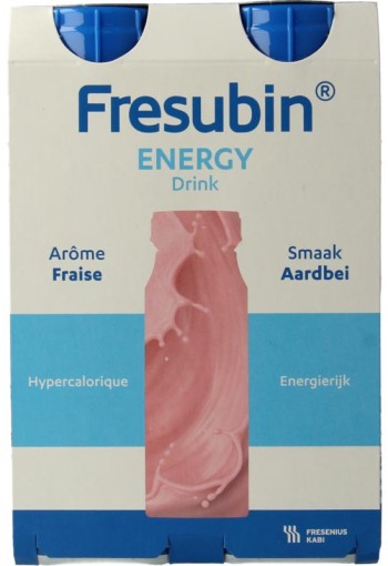 Fresubin Energy drink aardbei 200ml (4 Stuks)