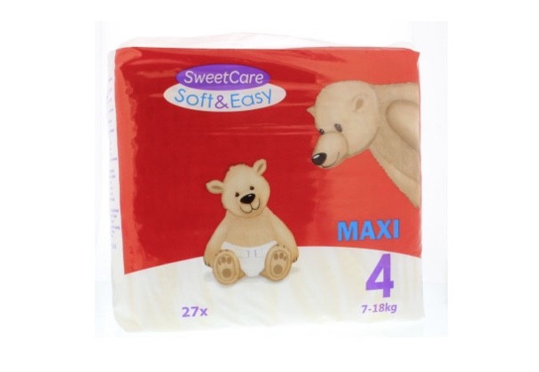 Sweetcare Luiers Soft & Easy Maxi Nr 4 7-18 Kg 27st