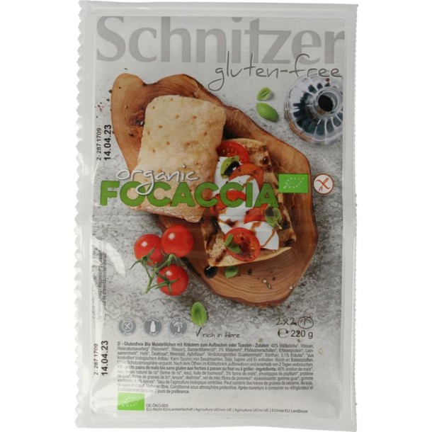 Schnitzer Focaccia 4 stuks biologisch (220 Gram)
