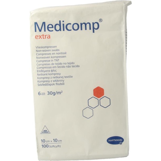 Medicomp Extra 10 10cm 6 laags niet steriel (100 Stuks)