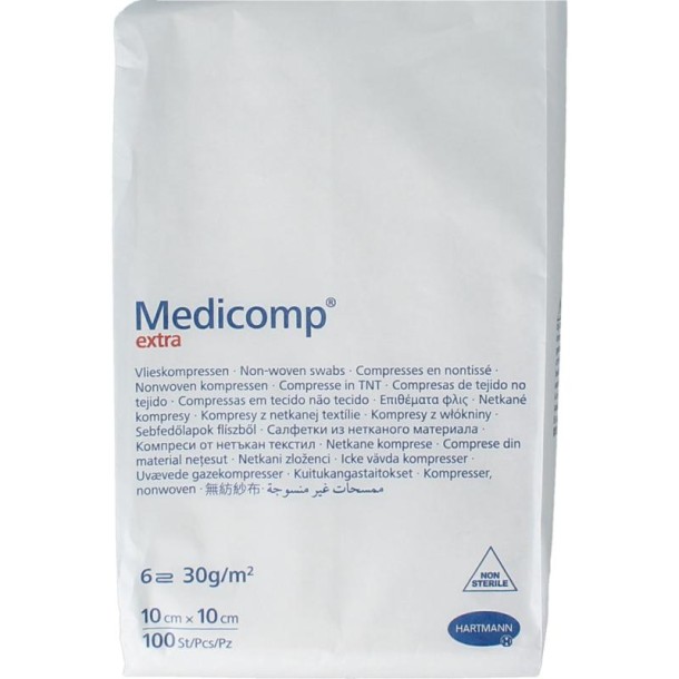 Medicomp Extra 10 10cm 6 laags niet steriel (100 Stuks)