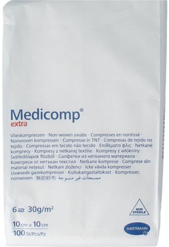Medicomp Extra 10 10cm 6 laags niet steriel (100 Stuks)