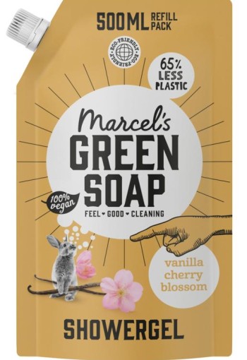 Marcel's GR Soap Showergel vanille & kersenbloesem navulling (500 Milliliter)