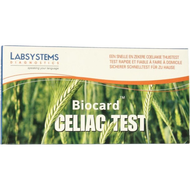 Biocard Coeliakie - gluten overgevoeligheid test (1 Stuks)