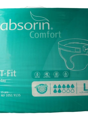 Absorin Comfort t-fit day maat L (15 Stuks)