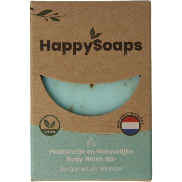 Happysoaps Body bar bergamot en wierook (100 Gram)