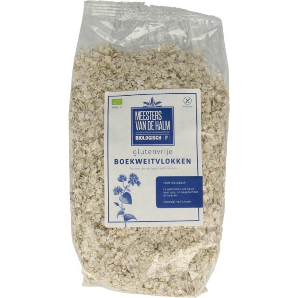 De Halm Boekweitvlokken bio (500 Gram)